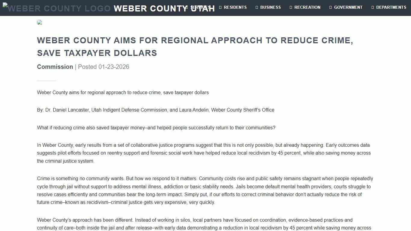 News - Weber County